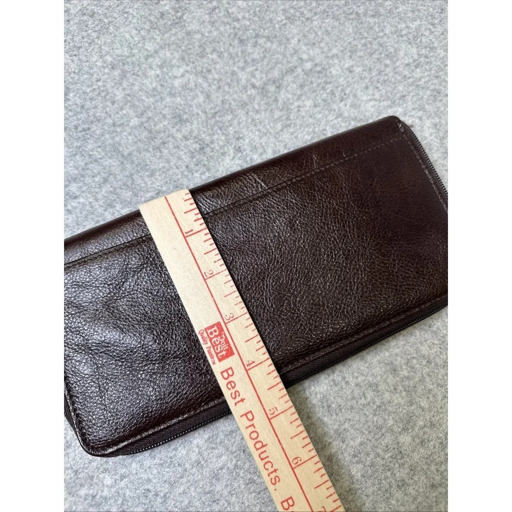 Dopp Travel Wallet Passport Holder Genuine Leather Brown‎ ID Slots